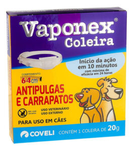 Coleira Antipulgas E Carrapatos Vaponex Coveli - 64cm