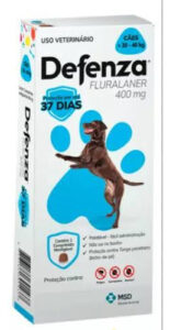 Defenza 400mg (20 A 40kg) Contra Pulgas, Carrapatos E Sarna