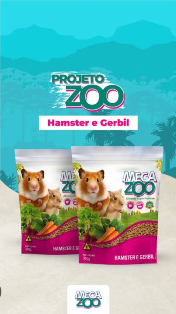 Megazoo Extrusada Hamster E Gerbil 300G - Imagem 3