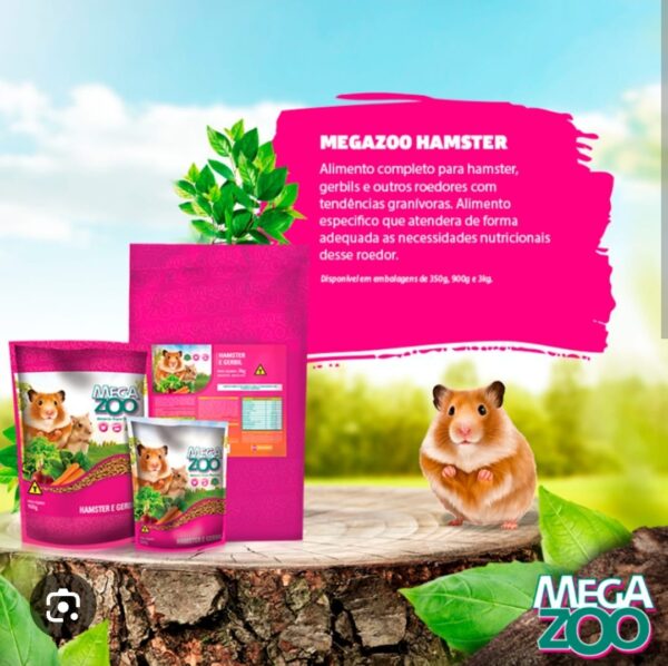 Megazoo Extrusada Hamster E Gerbil 300G - Imagem 2