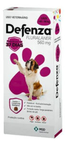 Defenza 560mg 40 A 56kg Anti Pulgas Carrapatos Sarnas